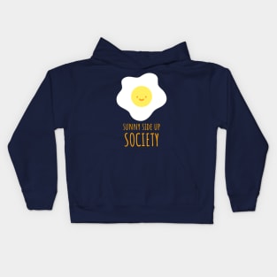 Smiling Sunny Side Up Egg Society Kids Hoodie